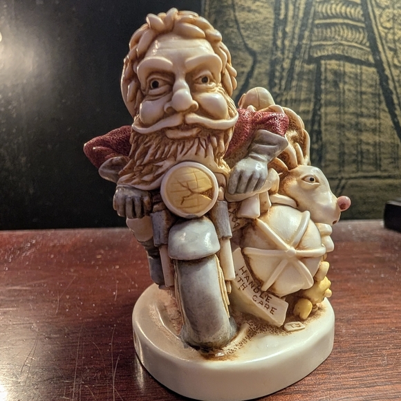 Harmony Kingdom "King of the Road" Santa On A Motorcycle Made in England - Picture 2 of 9